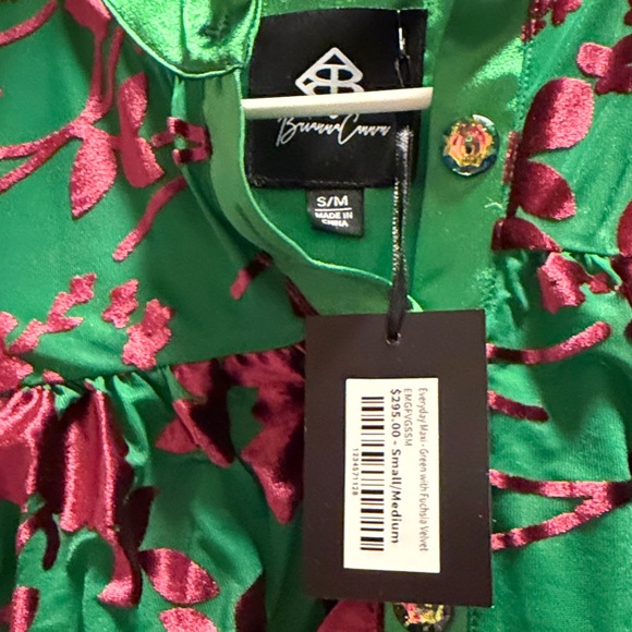 Green and velvet dress Brianna Cannon - S/M - Picture 3 of 3